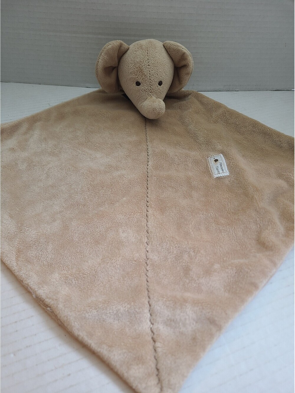 Carters Precious Firsts Tan Elephant Security Blanket Plush Lovey